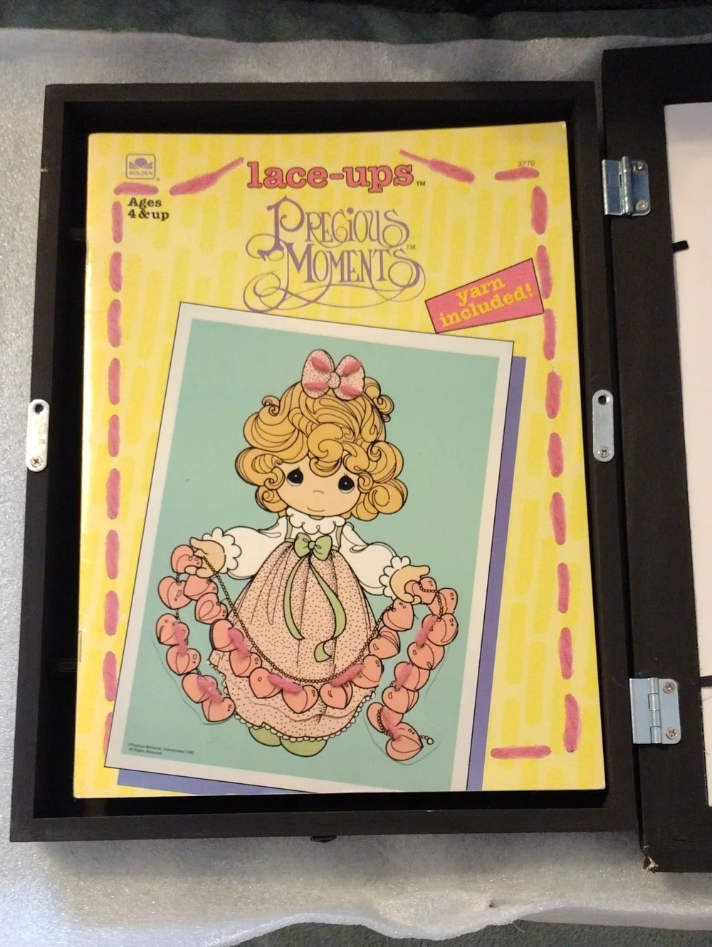 Black Artwork Picture Frame with White Mat - Hinged Display